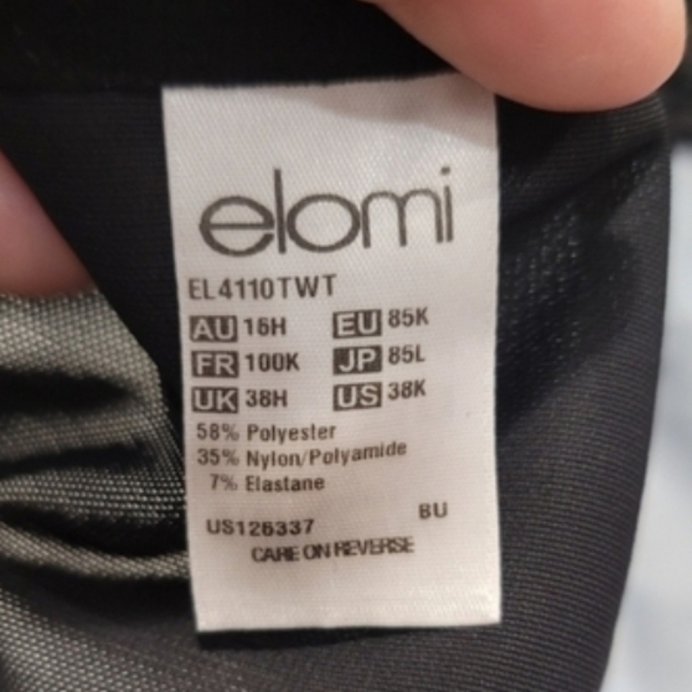 Elomi "Morgan" Stretch Banded Bra Twilight - 38K - Picture 6 of 7